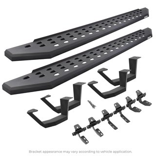 Go Rhino | RB20 Running Boards w/ Mounting Brackets, 2 Pairs Drop Steps Kit - Tundra 4.0L / 4.7L / 5.7L 2007