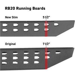 Go Rhino | RB20 Slim Line Running Boards w/ Mounting Bracket Kit - Tacoma 2.7L / 4.0L 2005