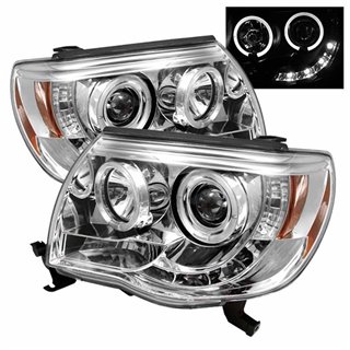 Spyder | Projector Headlights - LED Halo LED - Chrome