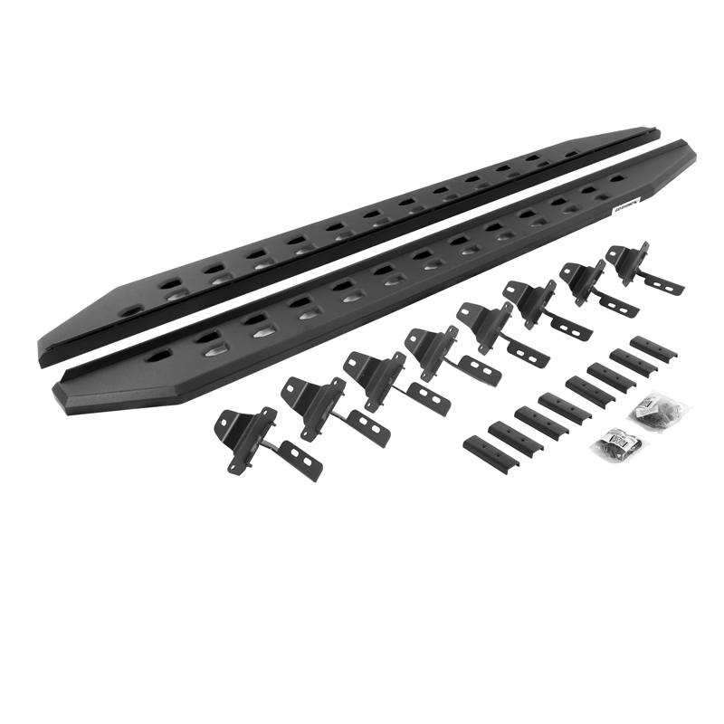 Go Rhino | RB20 Slim Line Running Boards w/ Mounting Brackets Kit - Wrangler (JL) 2.0T / 3.6L 2018