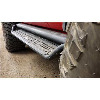 Go Rhino | Dominator Xtreme D1 Side Steps w/ Mounting Brackets Kit - Textured Black - F-150 2015-2021