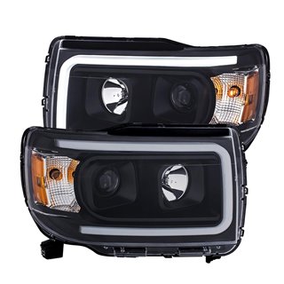 ANZO | Projector Headlights w/ Plank Style Black w/ Amber - Canyon 2.5L / 2.8L / 3.6L 2015-2018