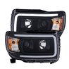 ANZO | Projector Headlights w/ Plank Style Black w/ Amber - Canyon 2.5L / 2.8L / 3.6L 2015-2018