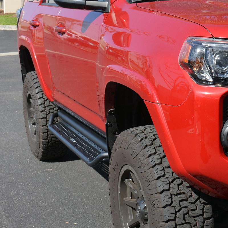 Go Rhino | Dominator Xtreme D1 Side Steps w/ Mounting Brackets Kit - Textured Black - Ram 1500 3.0L / 3.6L / 5.7L 2019