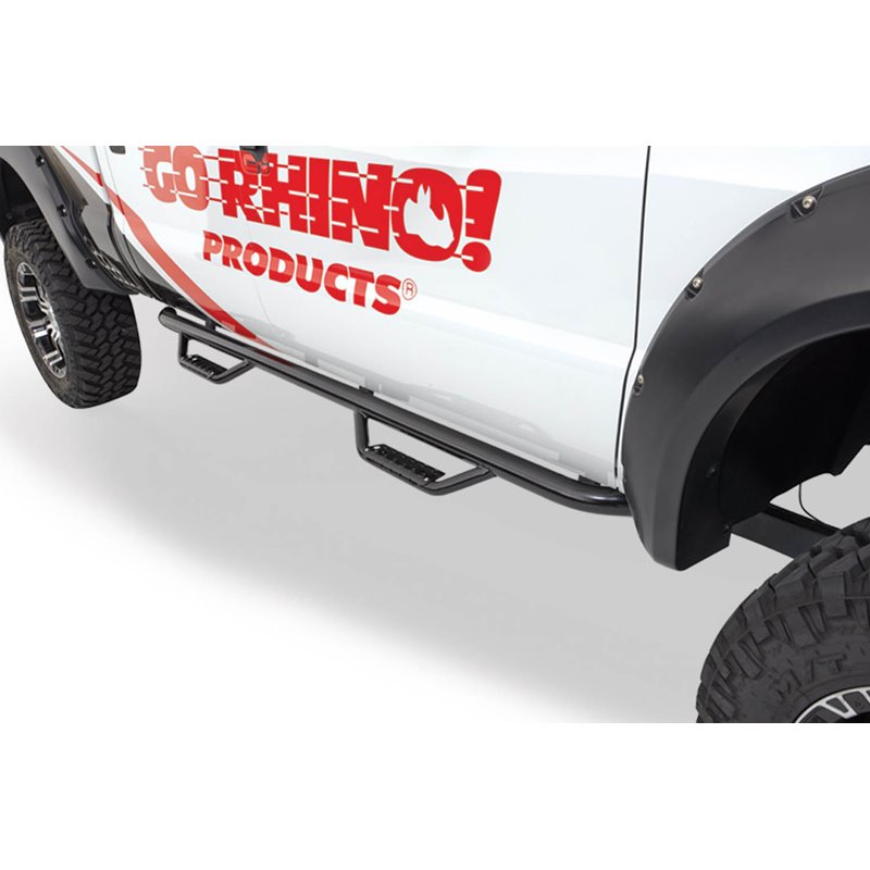 Go Rhino | Dominator Classic D2 Side Steps w/ Mounting Brackets Kit - Textured Black - Titan 5.6L 2004