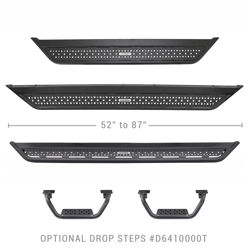 Go Rhino | Dominator Xtreme D6 Side Steps - 57" long - BOARDS ONLY - Bronco 2.3T / 2.7T 2021