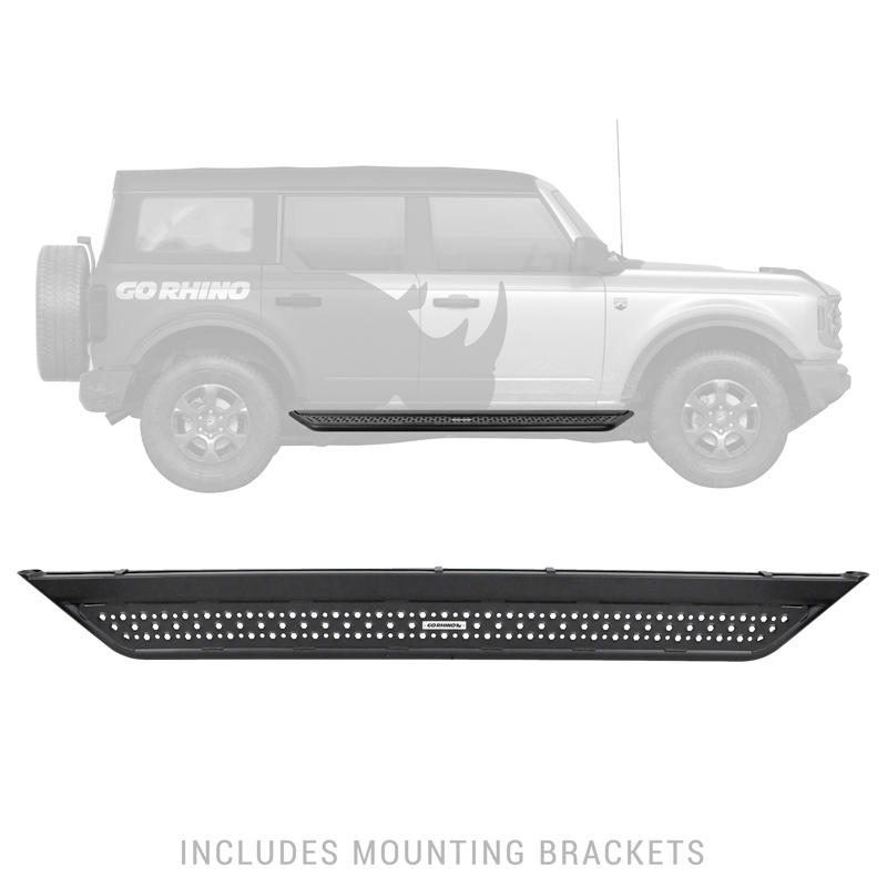 Go Rhino | Dominator Xtreme D6 Side Steps w/ Mounting Bracket Kit - Bronco 2.3T / 2.7T 2021