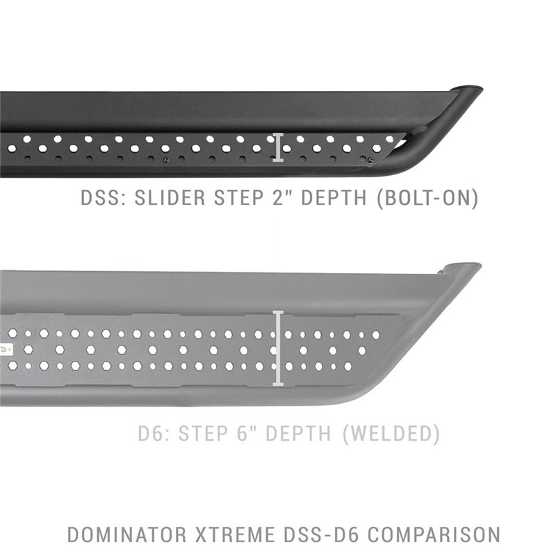 Go Rhino | Dominator Xtreme DSS Side Steps w/ Mounting Brackets Kit - Textured Black - Ram 1500 / Classic / 2500 / 3500 2009-201