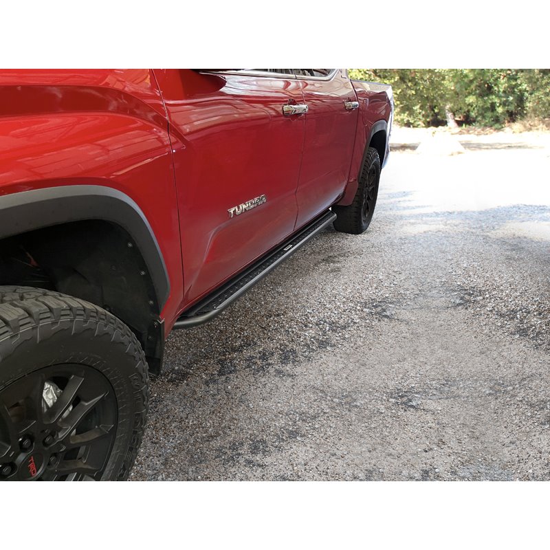 Go Rhino | Dominator Xtreme DSS Side Steps w/ Brackets Kit - Textured Black - Tundra 3.5T 2022