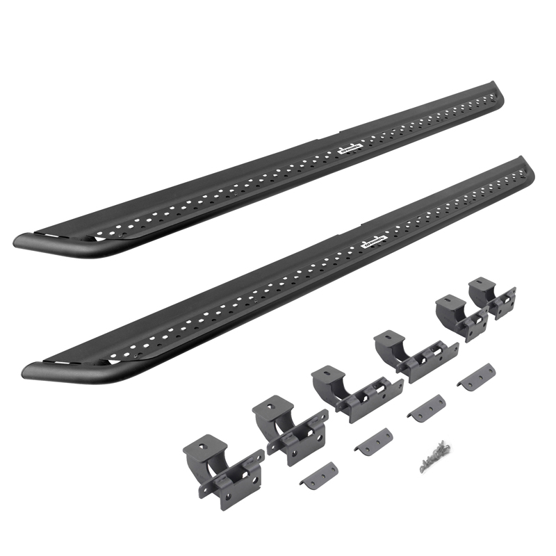 Go Rhino | Dominator Xtreme DSS Side Steps w/ Mounting Brackets Kit - Textured Black - Gladiator 3.6L 2020