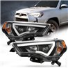 ANZO | Projector Headlights w/ Plank Style Switchback Black w/ Amber - 4Runner 4.0L 2014-2023