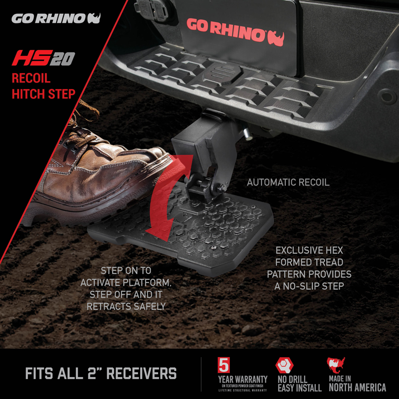 Go Rhino | HS-20 Recoil Hitch Step