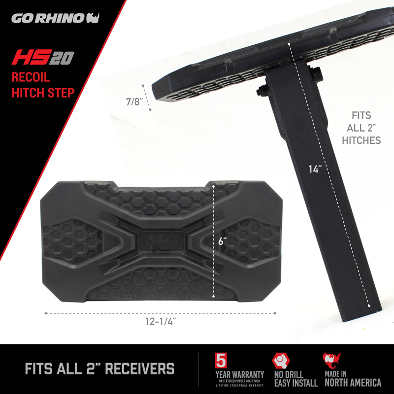 Go Rhino | HS-20 Recoil Hitch Step