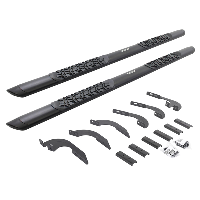 Go Rhino | V-Series V3 Aluminum Side Steps and Mounting Brackets Kit - Textured Black - Tacoma 2.7L 2005