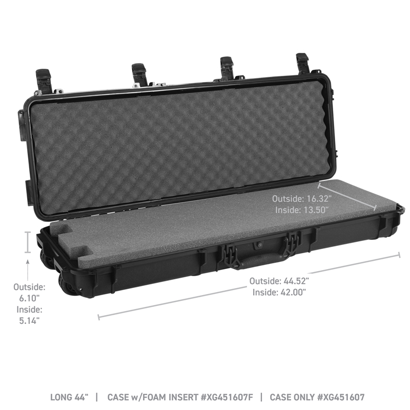 Go Rhino | Xventure Gear Hard Case w/ Foam - Long Box 44"