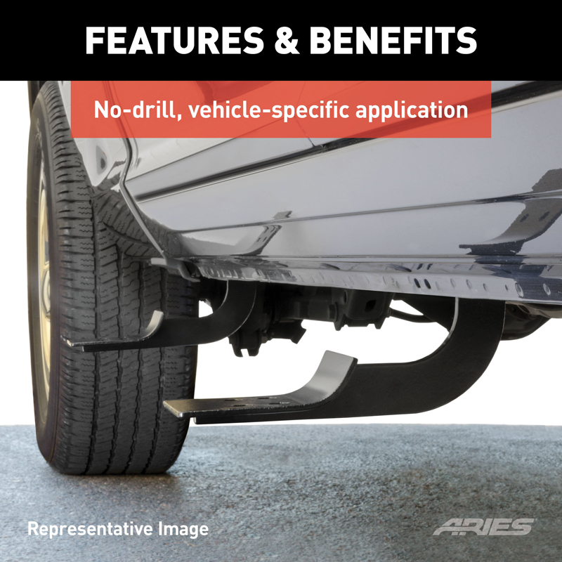 ARIES | Mounting Brackets for 6" Oval Side Bars - Chevrolet / GMC 2002-2020