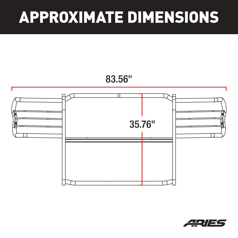 ARIES | Black Steel Grille Guard - Ram 1500 / Classic 2009-2022