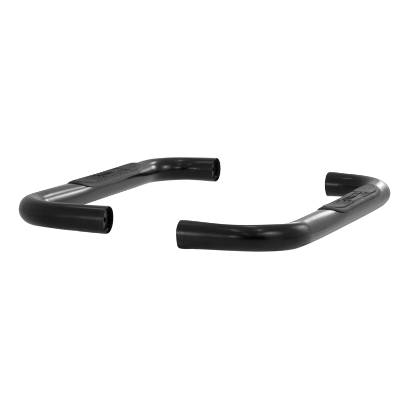 ARIES | 3" Round Black Steel Side Bars - Wrangler 1987-2006