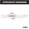 ARIES | 3" Round Black Steel Side Bars - Wrangler 1987-2006