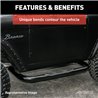 ARIES | 3" Round Black Steel Side Bars - Wrangler 1987-2006