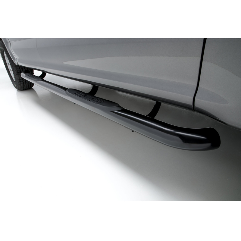 ARIES | 3" Round Black Steel Side Bars - F-150 / Lightning / F-250 / F-350 2015-2023