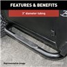 ARIES | 3" Round Black Steel Side Bars - Chevrolet / GMC 2007-2018