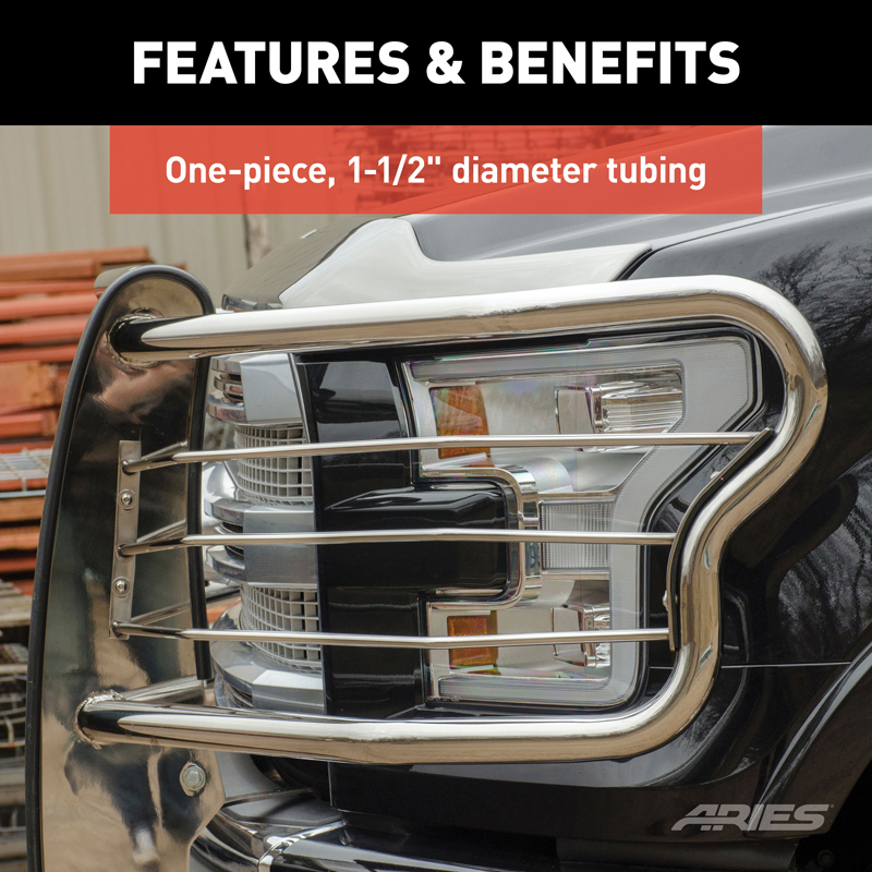 ARIES | Polished Stainless Grille Guard - Ram 1500 / Classic 2009-2022