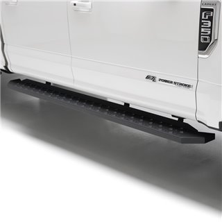 ARIES | RidgeStep 6-1/2" x 91" Black Steel Running Boards - F-150 / Lightning / F-250 / F-350 2015-2023