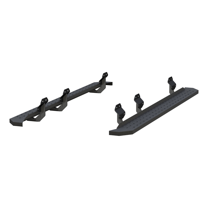 ARIES | RidgeStep 6-1/2" x 91" Black Steel Running Boards - F-150 / Lightning / F-250 / F-350 2015-2023