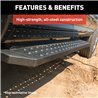 ARIES | RidgeStep 6-1/2" x 91" Black Steel Running Boards - F-150 / Lightning / F-250 / F-350 2015-2023