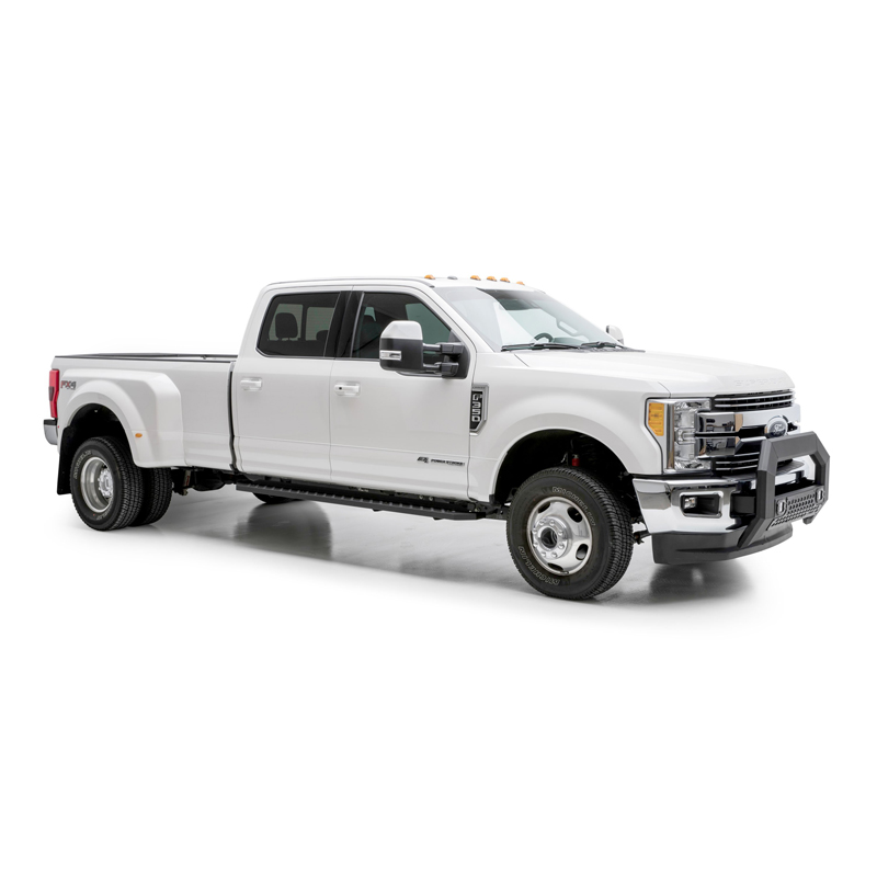 ARIES | RidgeStep 6-1/2" x 91" Black Steel Running Boards - F-150 / Lightning / F-250 / F-350 2015-2023