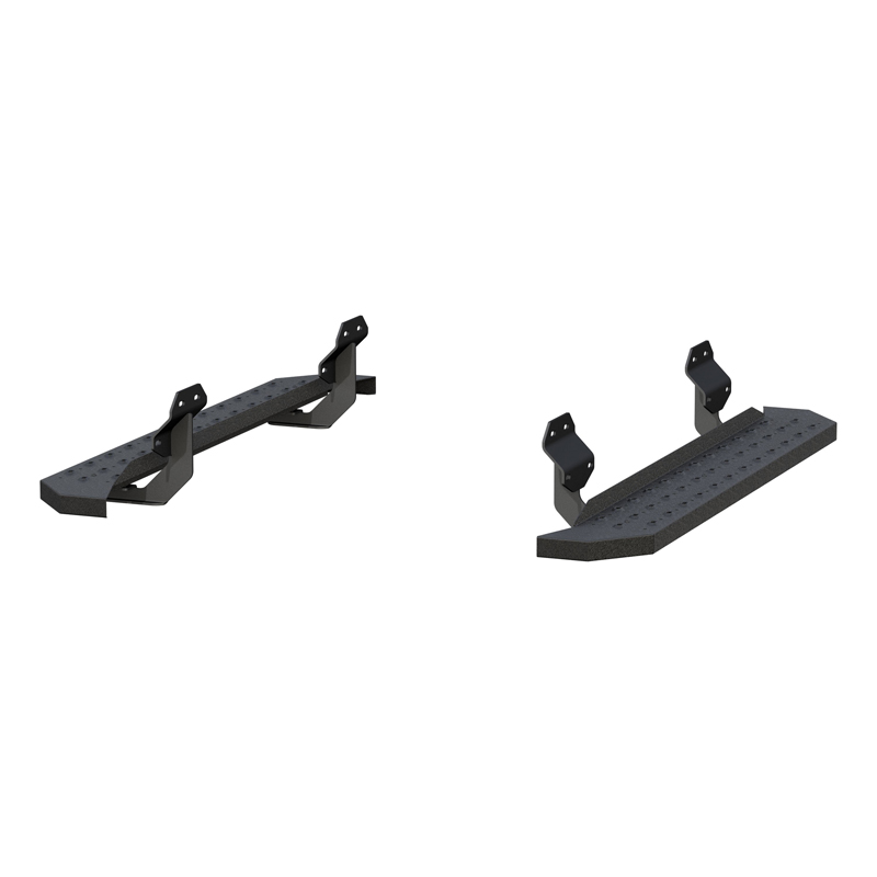 ARIES | RidgeStep 6-1/2" x 53" Black Steel Running Boards - F-150 / F-250 / F-350 2015-2023