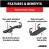 ARIES | RidgeStep 6-1/2" x 53" Black Steel Running Boards - F-150 / F-250 / F-350 2015-2023