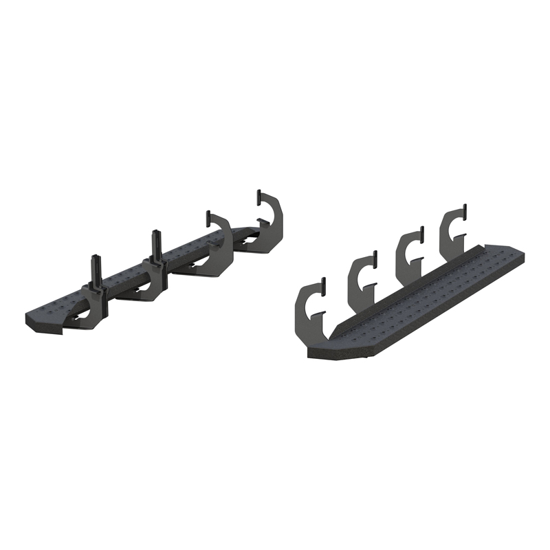 ARIES | RidgeStep 6-1/2" x 75" Black Steel Running Boards - Silverado / Sierra 2500 HD / 3500 HD 6.6L 2007-2019