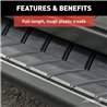 ARIES | AeroTread 5" x 67" Black Stainless Running Boards - Grand Cherokee 3.0L / 3.6L / 5.7L 2011-2022