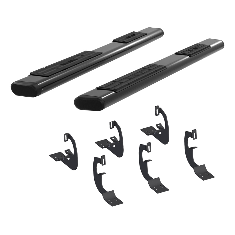 ARIES | 6" x 85" Black Aluminum Oval Side Bars - Tacoma 2.7L / 3.5L / 4.0L 2005-2022