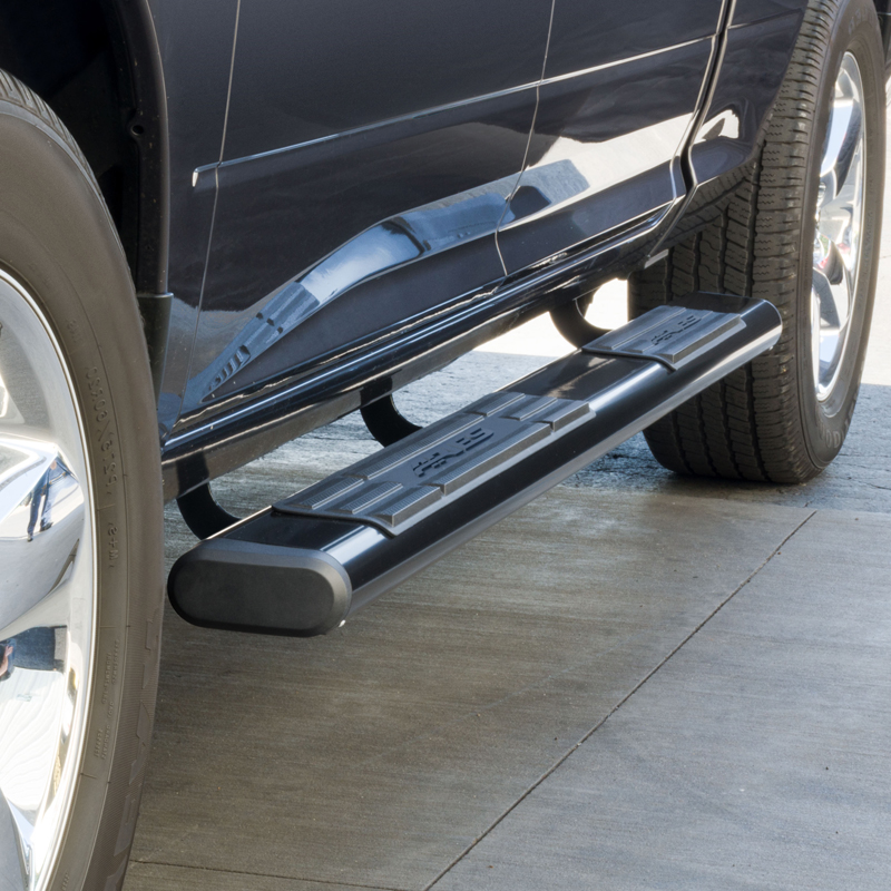 ARIES | 6" x 85" Black Aluminum Oval Side Bars - Ram 1500 / Classic / 2500 / 3500 2009-2022