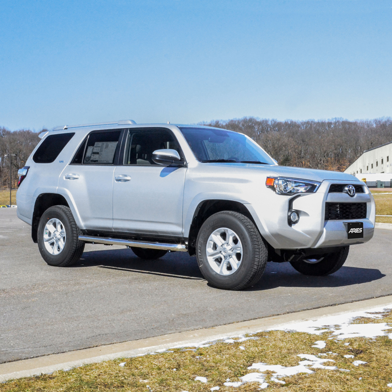 ARIES | 3" Round Polished Stainless Side Bars - 4Runner Limited / SR5 2.7L / 4.0L 2010-2018