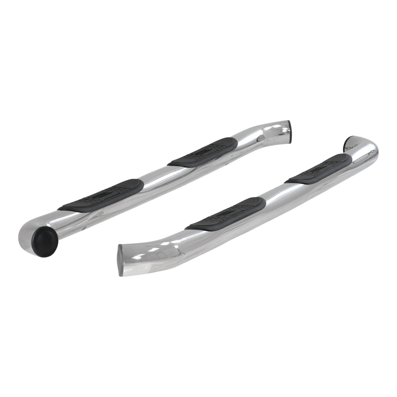 ARIES | 3" Round Polished Stainless Side Bars - F-150 / F-250 / F-350 2015-2023