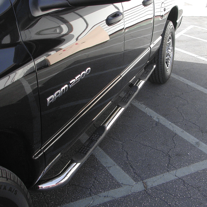 ARIES | 3" Round Polished Stainless Side Bars - Ram 1500 / 2500 / 3500 2002-2009