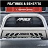 ARIES | 3" Polished Stainless Bull Bar - Ram 1500 3.6L / 5.7L / 6.2L 2019-2022