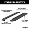 ARIES | RidgeStep 6-1/2" x 75" Black Steel Running Boards (No Brackets) - Chevrolet / Dodge / Ford / GMC 2000-2023