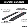 ARIES | RidgeStep 6-1/2" x 85" Black Steel Running Boards (No Brackets) - Chevrolet / Dodge / Ford / GMC / Honda / Nissan / Toyo