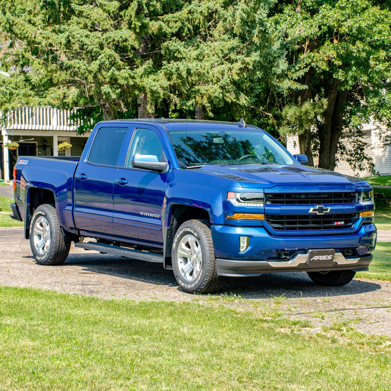 ARIES | RidgeStep 6-1/2" x 91" Black Steel Running Boards (No Brackets) - Chevrolet / Dodge / Ford 2000-2023