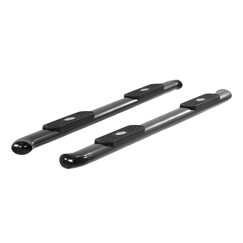ARIES | 4" Black Steel Oval Side Bars - F-150 / Lightning / F-250 / F-350 2015-2023