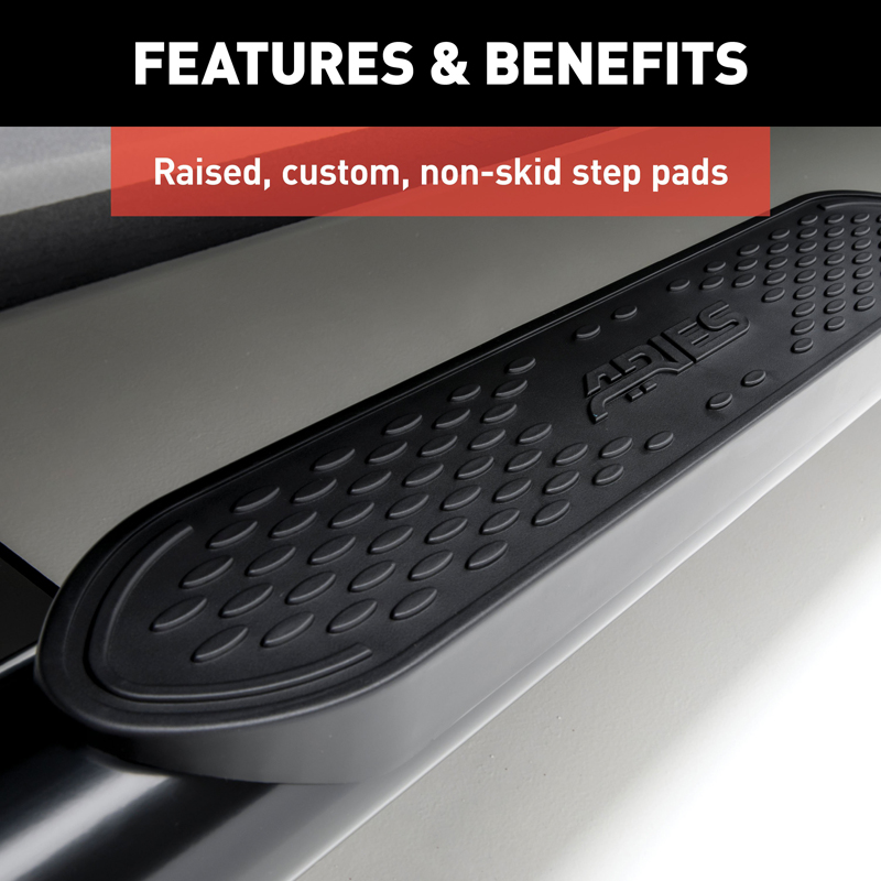 ARIES | 4" Black Steel Oval Side Bars - Chevrolet / GMC 2007-2019