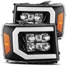 AlphaRex | NOVA-Series Full LED Quad 3D Projector Headlights - Sierra 1500 / 2500 HD / 3500 HD 2007-2013
