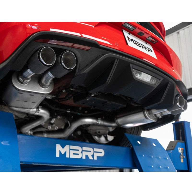 MBRP | Cat Back Active Exhaust Carbon tips - Mustang 5.0L 2018-2022