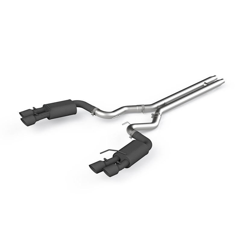 MBRP | Cat Back BLACK Series STREET Version- Mustang GT 2018-2022 - Mustang 5.0L 2018-2022