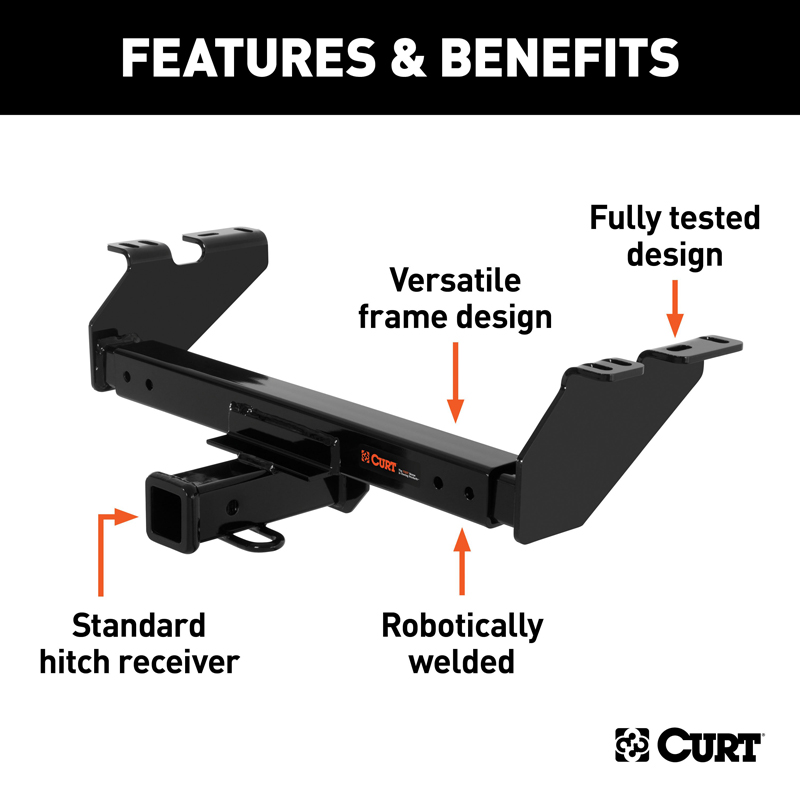 CURT | Class 3 Multi-Fit Trailer Hitch with 2" Receiver
